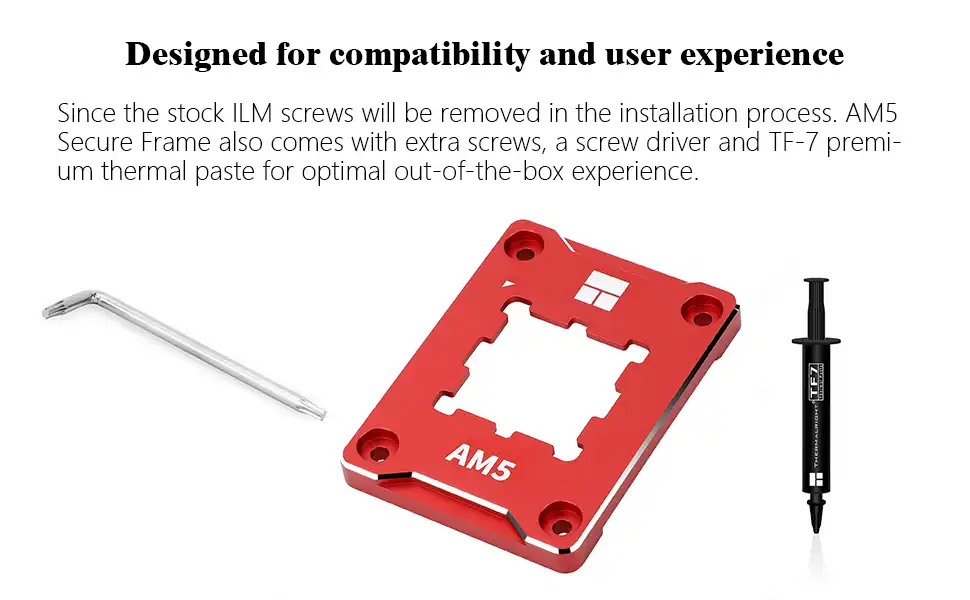 Secure AM5 CPU Contact Frame - Red