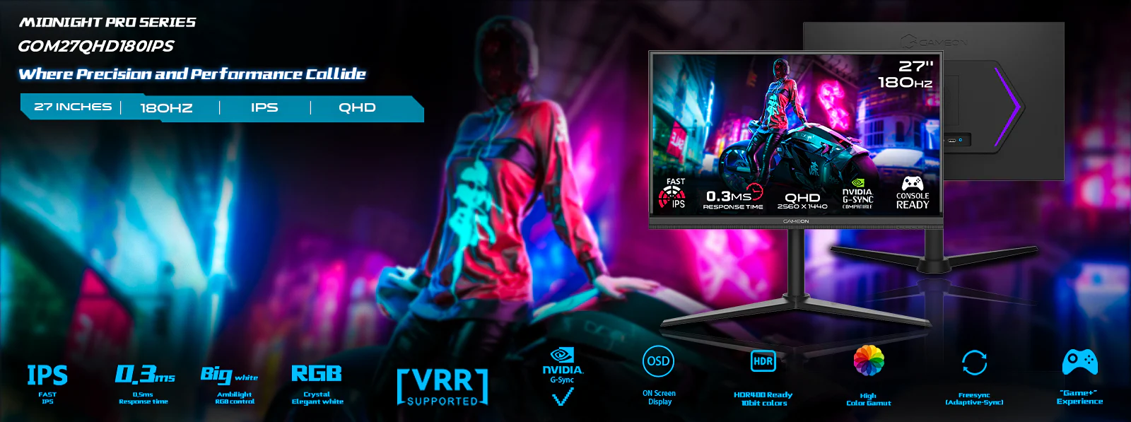 GAMEON GOM27QHD180IPS