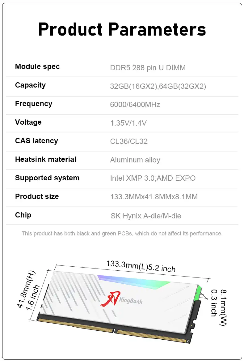 Kingbank KRRW DDR5 6000 Mhz