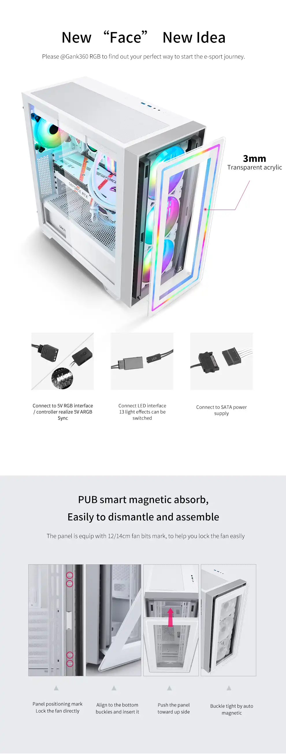 Segotep Gank 360 RGB - White