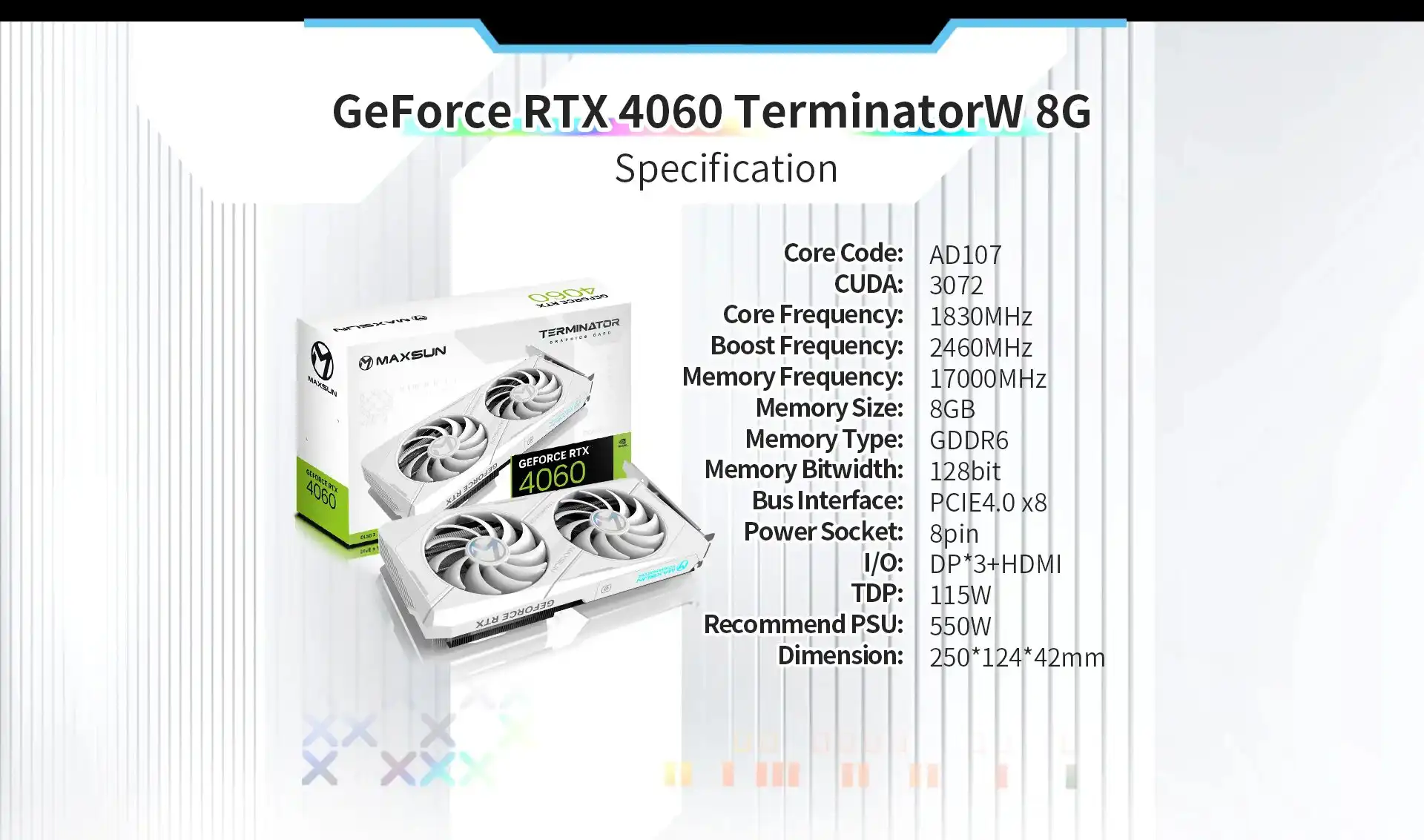 Maxsun MS-RTX 4060 Terminator W 8G