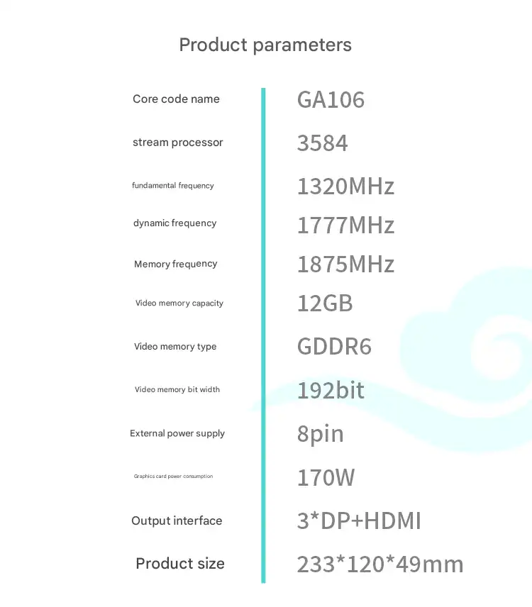Zephyr RTX 3060 Venti Mini  loong Year Limited Edition 12 Go - White