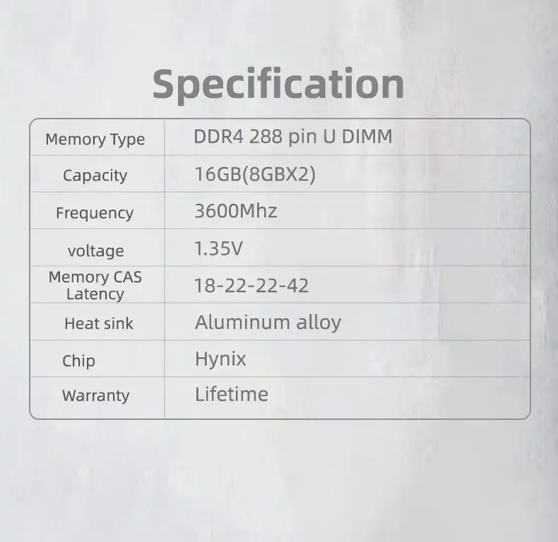 Kingbank KRRW DDR4 3600 Mhz