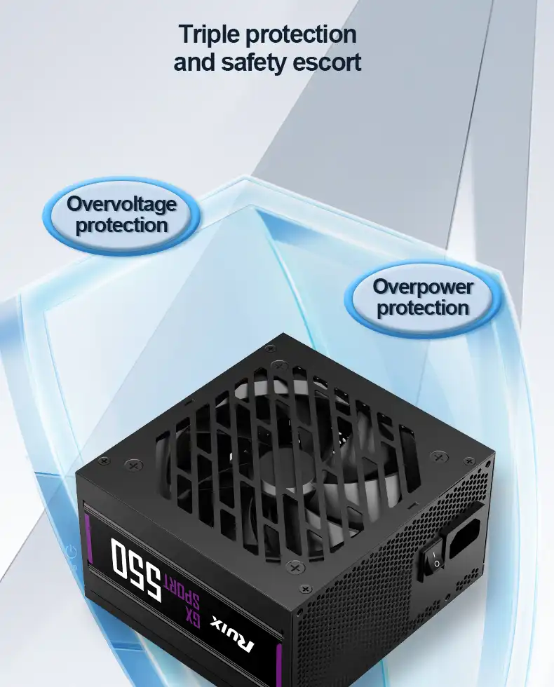 Ruix gaming GX550 Bronze 80+  550 Watt - Black