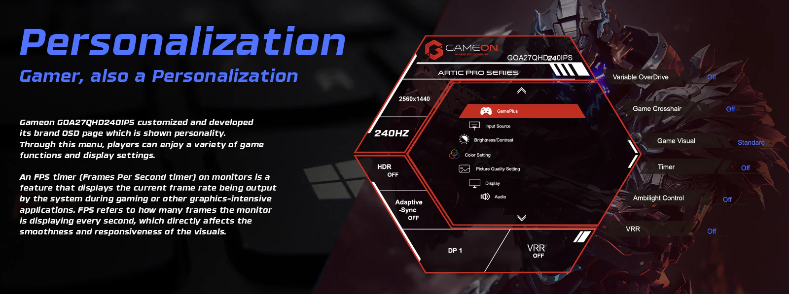 GAMEON GOA27QHD240IPS