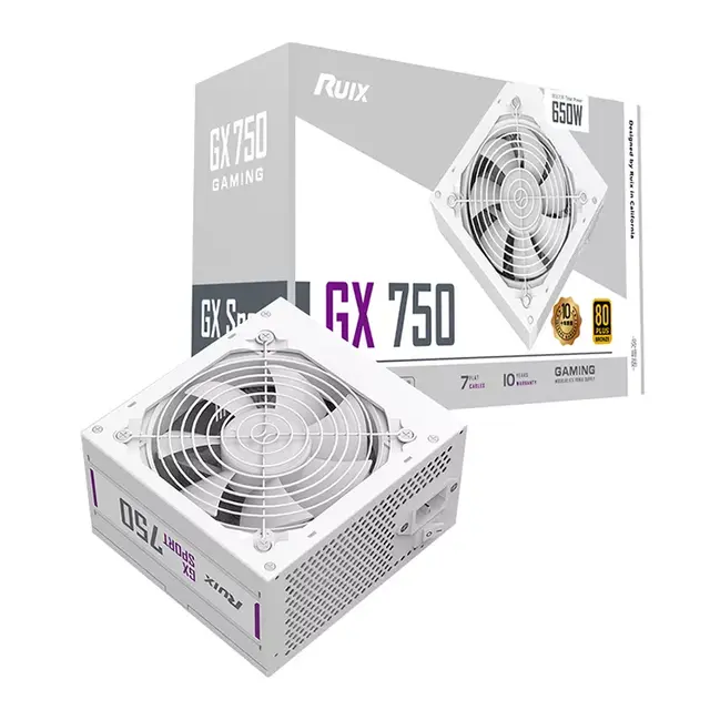 Ruix gaming GX750 Bronze 80+  750 Watt - White