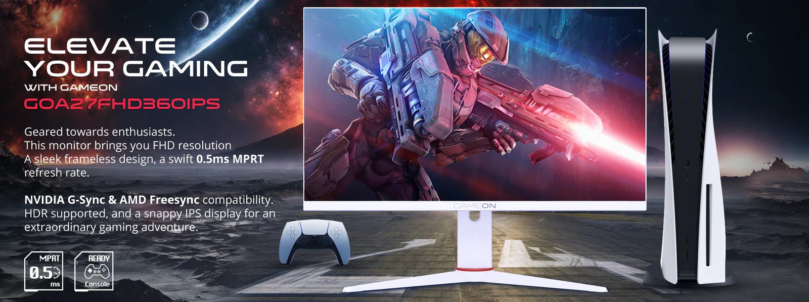 GAMEON GOA27FHD360IPS Artic Pro Series