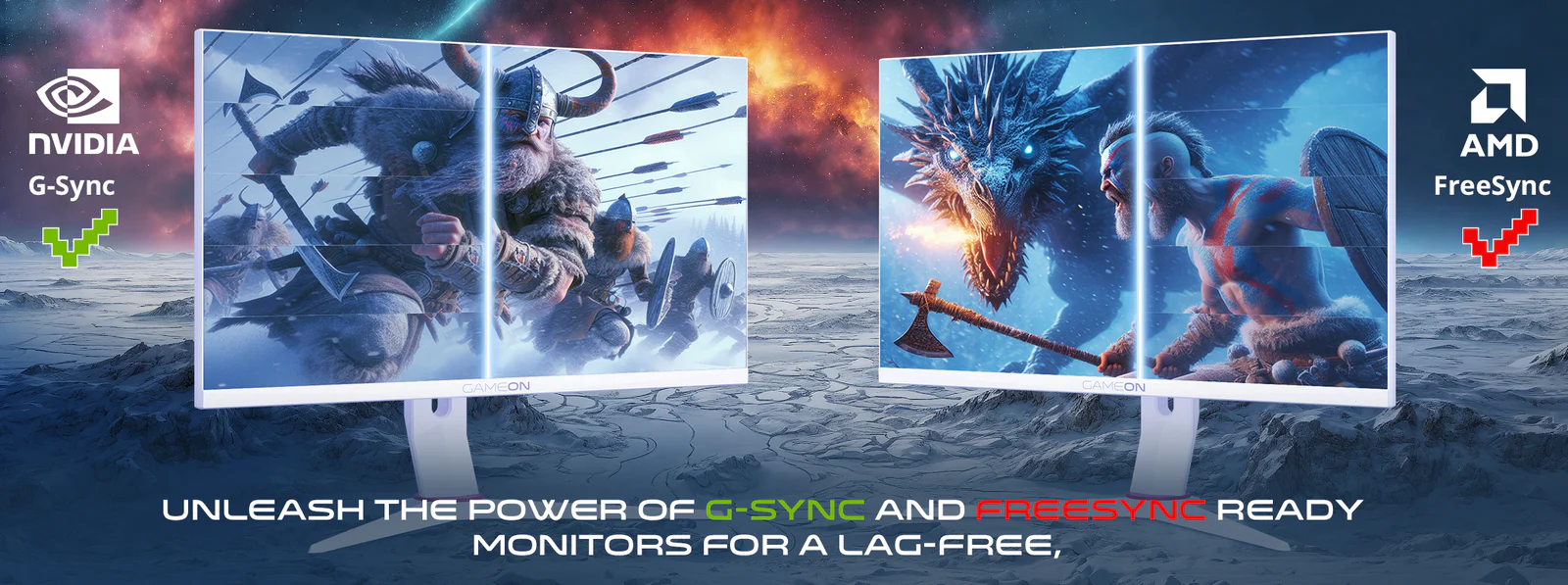 GAMEON GOA27FHD180IPS Artic Pro Series